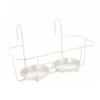 Haken-Blumentopfhalter, Metall, Weiß, 34 X 18 Cm, Für Zwei Töpfe -Der Grillgarten 0910600241 Haken Blumentopfhalter fuer 2 Toepfe 34x18cm weiss Metall 61901