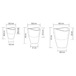 Pflanzgefäß "Wave Globe High" Schwarz -Der Grillgarten 3210102842 3210102843 3210102844 Illu Wave Globe High Vermasst 55951