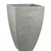 Pflanzgefäß "Mari" Grau, In Rillenoptik, 40x40x60 Cm, Füllvol. 63 L -Der Grillgarten 3210103169 Pflanzgefae Rillenoptik quadratisch Mari grau 40x40xH60cm63Ltr 24028
