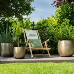 Pflanzgefäß 'Rowen', Gold, Ø 38 X H 30 Cm -Der Grillgarten 3210801621 3210801622 3210801623 Pflanzgefaess Rowen gold 3 114984