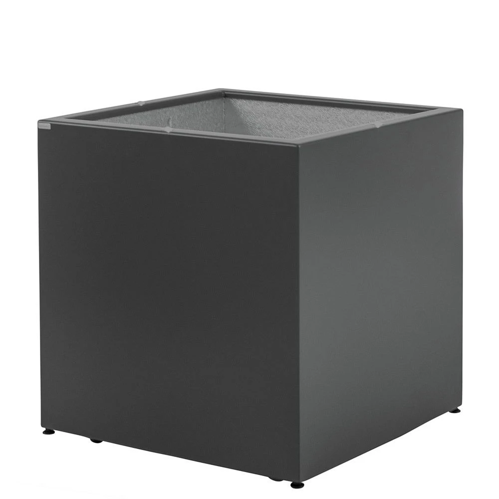 Gartensilber Pflanztrog Kubus Mit Rollen, Anthrazit 3 Gartensilber Pflanztrog Kubus Mit Rollen, Anthrazit